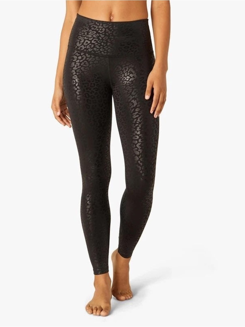 Beyond Yoga Black Leopard Activewear Leggings Size Medium